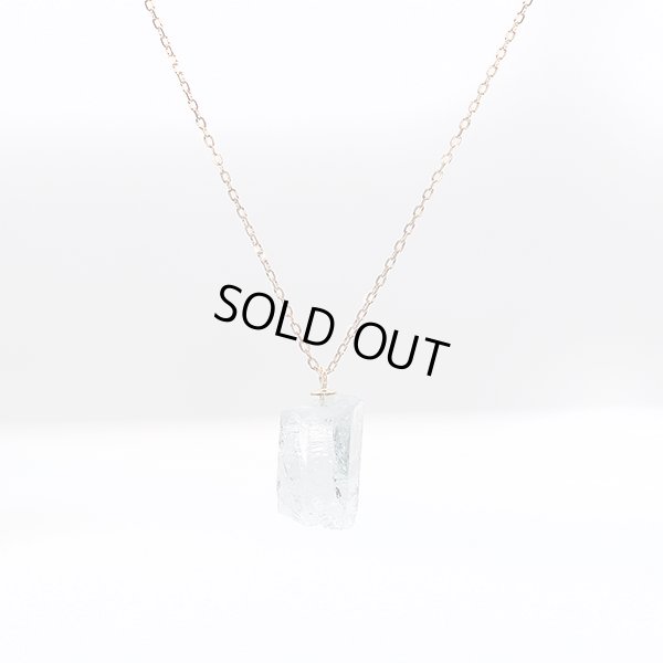 画像3: 【晶】アクアマリン（原石）ネックレスチャーム K18YG（イエローゴールド） No.1