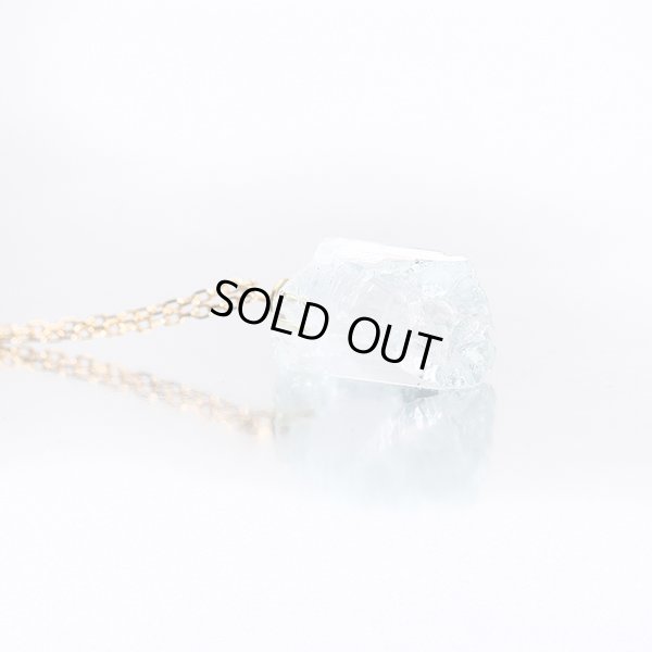 画像5: 【晶】アクアマリン（原石）ネックレスチャーム K18YG（イエローゴールド） No.1