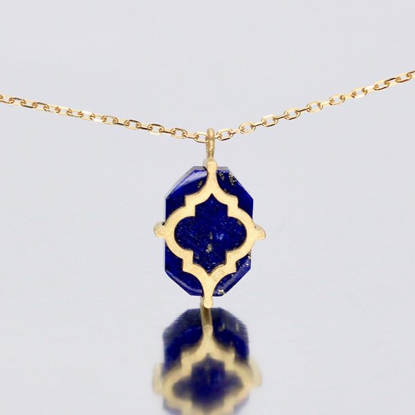 画像7: 【ゼリージュ】ラピスラズリ ネックレスチャーム K18YG（イエローゴールド）