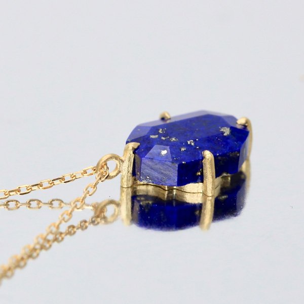 画像10: 【ゼリージュ】ラピスラズリ ネックレスチャーム K18YG（イエローゴールド）