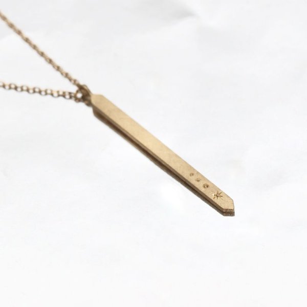 画像3: 【クリスタル】クリスタルバー ネックレスチャーム K18YG