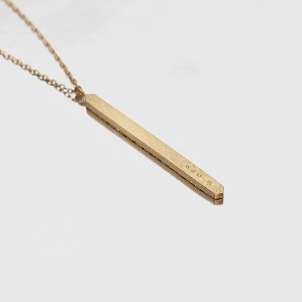 画像9: 【クリスタル】クリスタルダイヤモンドバー ネックレスチャーム K18YG 