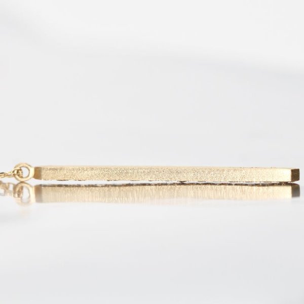 画像10: 【クリスタル】クリスタルダイヤモンドバー ネックレスチャーム K18YG 