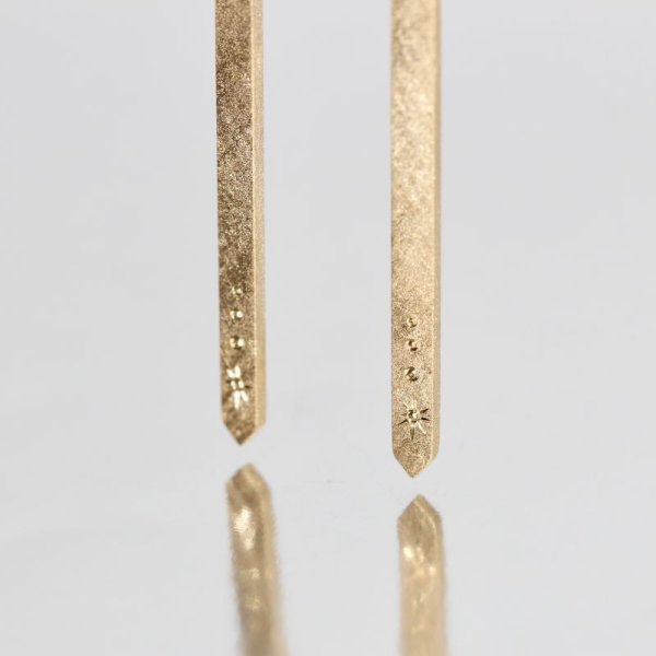 画像4: 【クリスタル】クリスタルバー フックピアス K18YG 