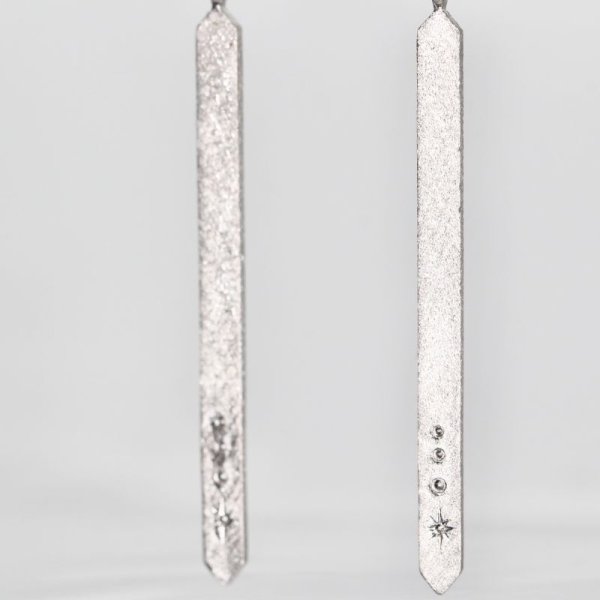 画像5: 【クリスタル】クリスタルバー フックピアス Pt950h 