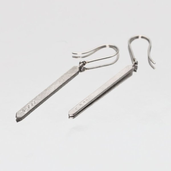 画像6: 【クリスタル】クリスタルバー フックピアス Pt950h 