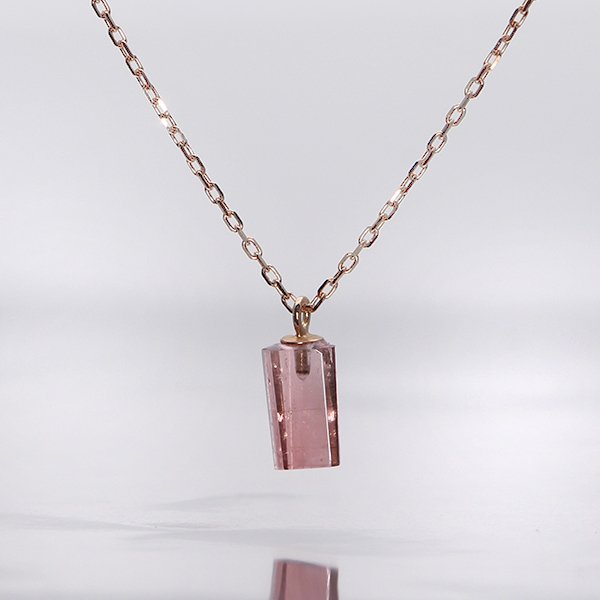 画像3: 【晶】ピンクトルマリン（ラフカット）ネックレスチャーム K18RPG（ピンクゴールド） No.5