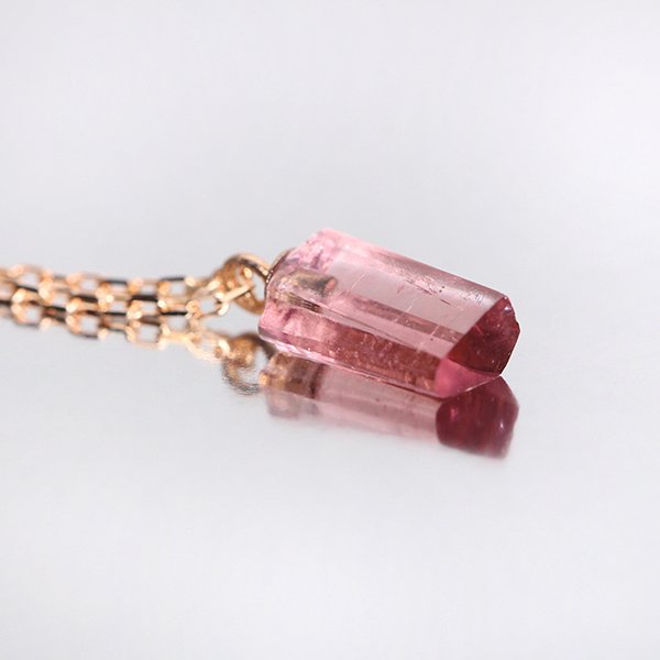 画像6: 【晶】ピンクトルマリン（ラフカット）ネックレスチャーム K18RPG（ピンクゴールド） No.5